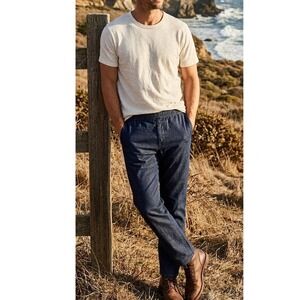DU/ER Weightless Denim Rove Pant Men's XL Dark Blue Pull-on. Elastic Waist